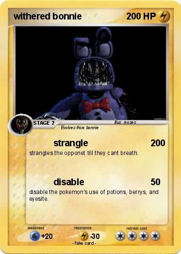 Pokemon withered bonnie