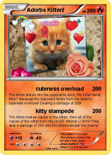 Pokemon Adorbs Kitten!