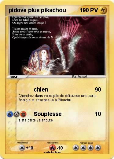 Pokemon pidove plus pikachou
