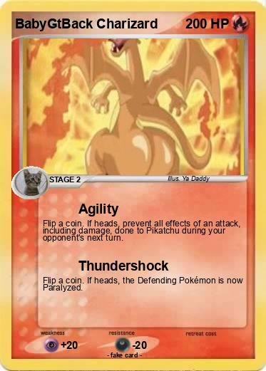 Pokemon BabyGtBack Charizard