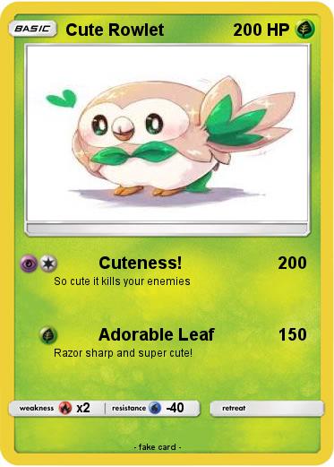 Pokemon Cute Rowlet