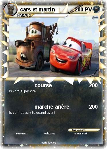Pokemon cars et martin