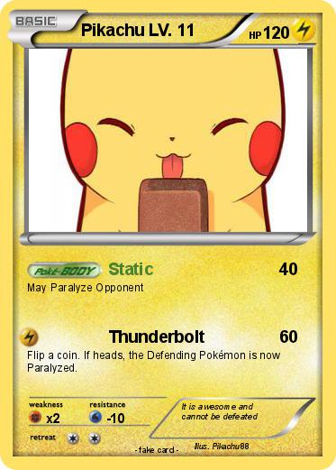 Pokemon Pikachu LV. 11