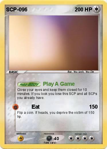 Pokémon SCP 096 90 90 - Play A Game - My Pokemon Card