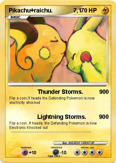 Pokemon Pikachu+raichu.             7,1