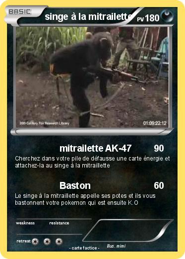 Pokemon singe à la mitrailette