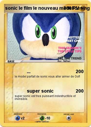 Pokemon sonic le film le nouveau model desing