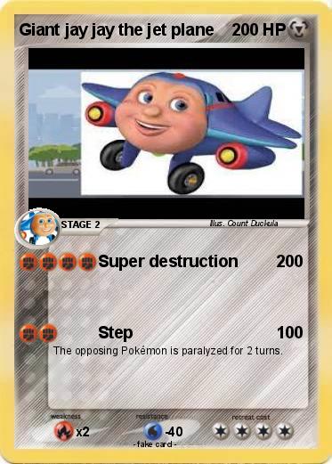 Pokemon Giant jay jay the jet plane