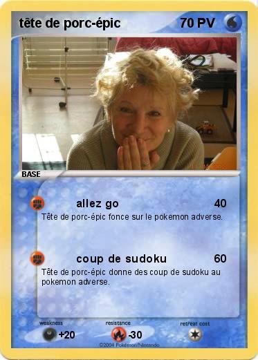 Pokemon tête de porc-épic