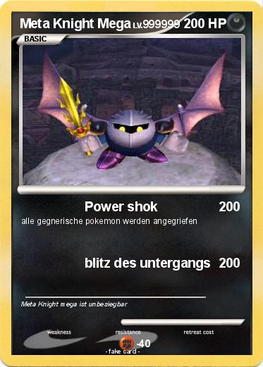 Pokemon Meta Knight Mega