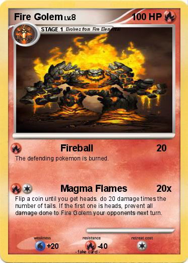 Pokemon Fire Golem