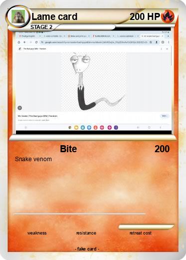 Pokemon Lame card