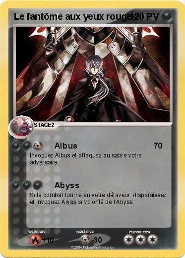 Pokémon Le fantome aux yeux rouges - Albus - Ma carte Pokémon
