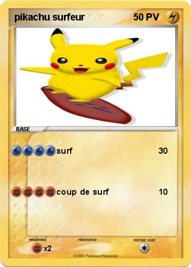 Pokemon pikachu surfeur