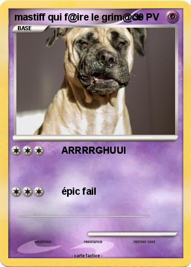 Pokemon mastiff qui f@ire le grim@ce