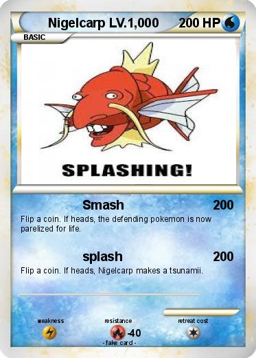 Pokemon Nigelcarp LV.1,000