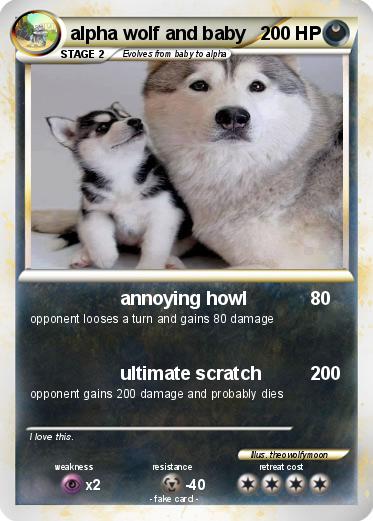 Pokemon alpha wolf and baby