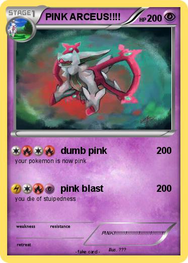 Pokemon PINK ARCEUS!!!!