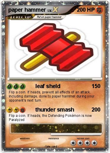 Pokemon paper hammer