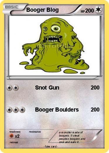 Pokemon Booger Blog