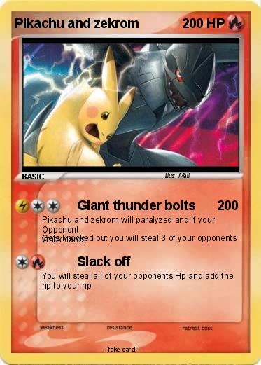 Pokemon Pikachu and zekrom