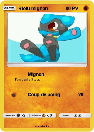Pokemon Riolu mignon