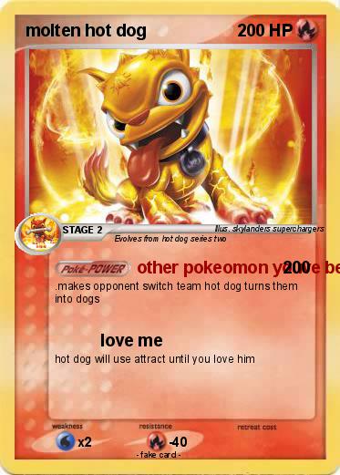 Pokemon molten hot dog