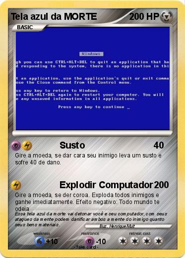 Pokemon Tela azul da MORTE