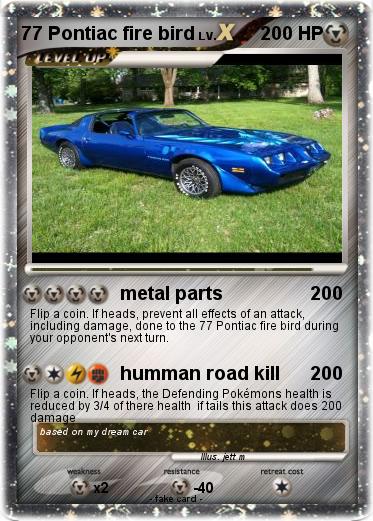 Pokemon 77 Pontiac fire bird