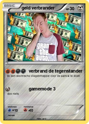 Pokemon geld verbrander