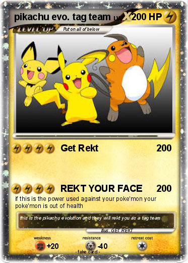 Pokemon pikachu evo. tag team