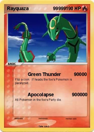 Pokemon Rayquaza                   99999
