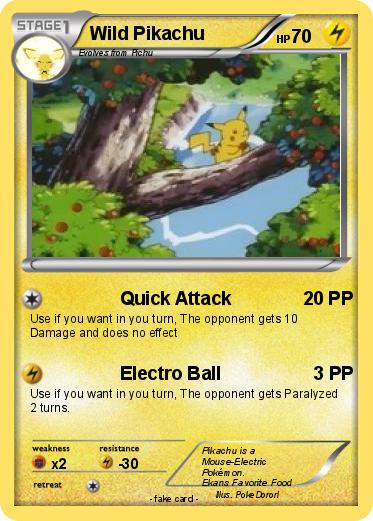 Pokemon Wild Pikachu