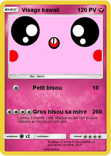 Pokemon Visage kawaïi
