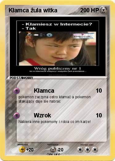 Pokemon Kłamca żula witka