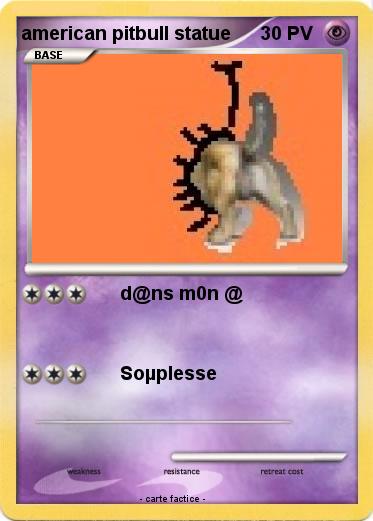 Pokemon american pitbull statue