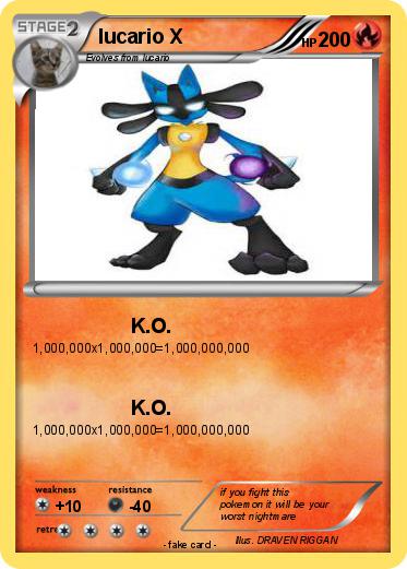 Pokemon lucario X