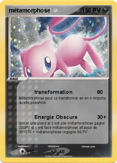 Pokemon mètamorphose