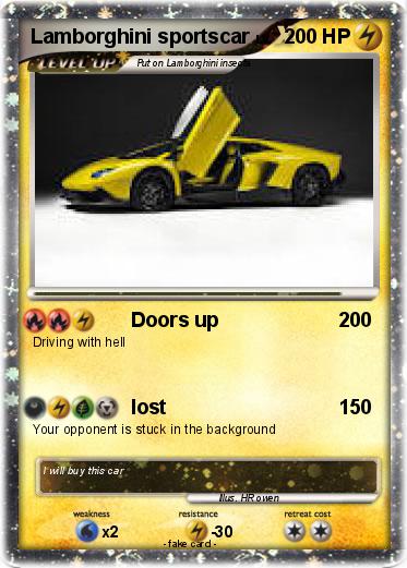 Pokemon Lamborghini sportscar
