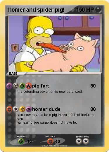 Pokemon homer and spider pig!