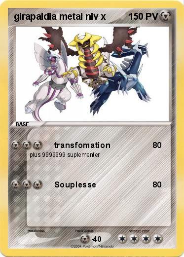 Pokemon girapaldia metal niv x
