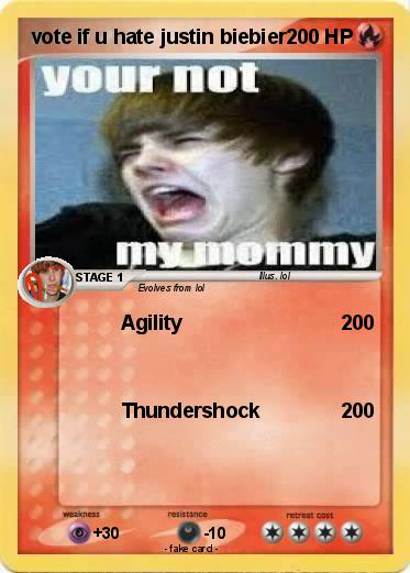 Pokemon vote if u hate justin biebier