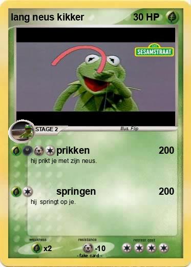 Pokemon lang neus kikker