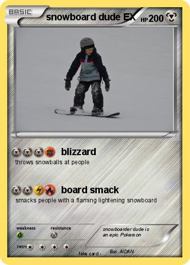 Pokemon snowboard dude EX