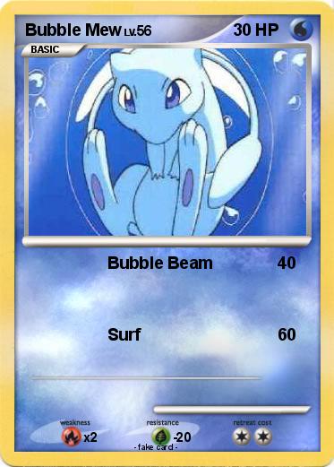 Pokémon Bubble Mew 10 10 - Bubble Beam.