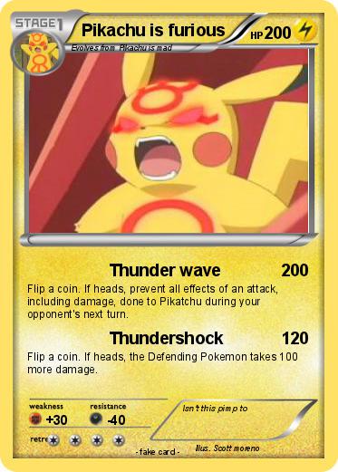 Pokemon Pikachu is furious
