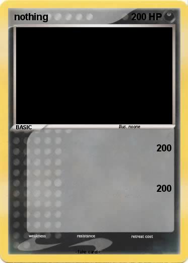 Pokemon nothing