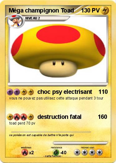 Pokemon Méga champignon Toad