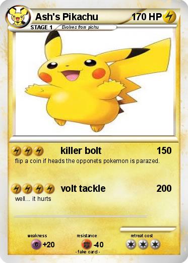 Pokemon Ash's Pikachu