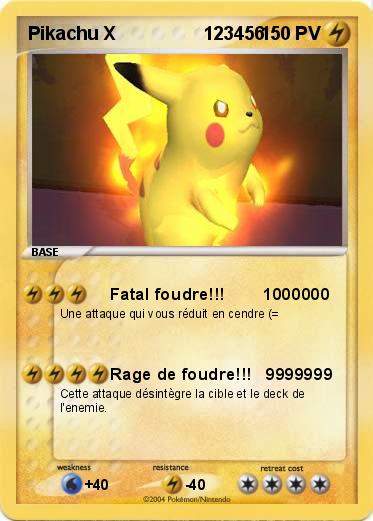 Pokemon Pikachu X                 123456